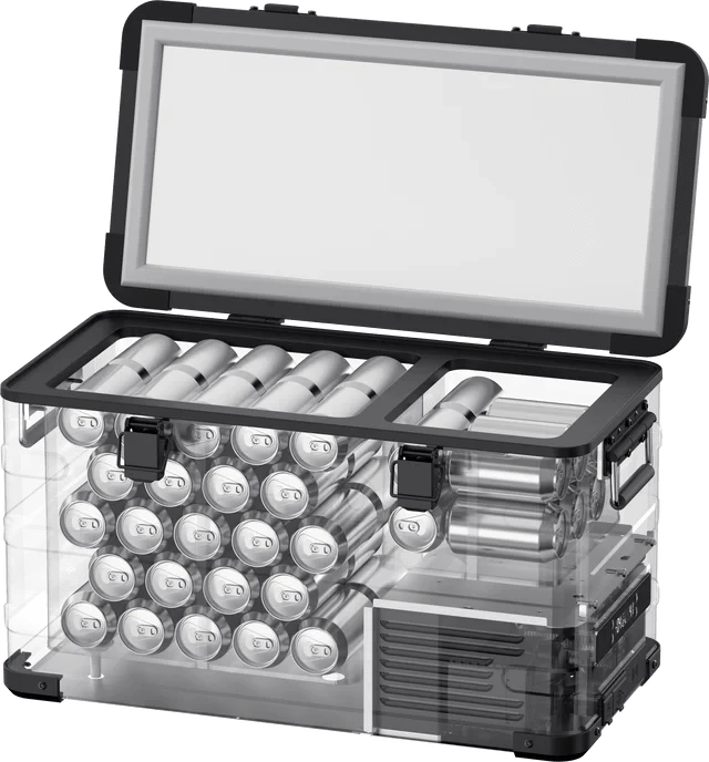 ICECO APL35 Dual Zone Aluminum Black Fridge | 35 LT | 37QT