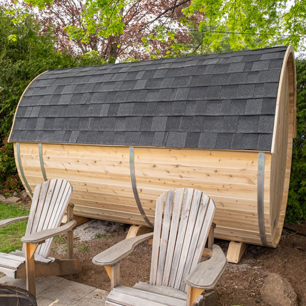 Dundalk Leisurecraft Black Asphalt Shingle Roof for Tranquility Barrel Sauna (Includes Trim)
