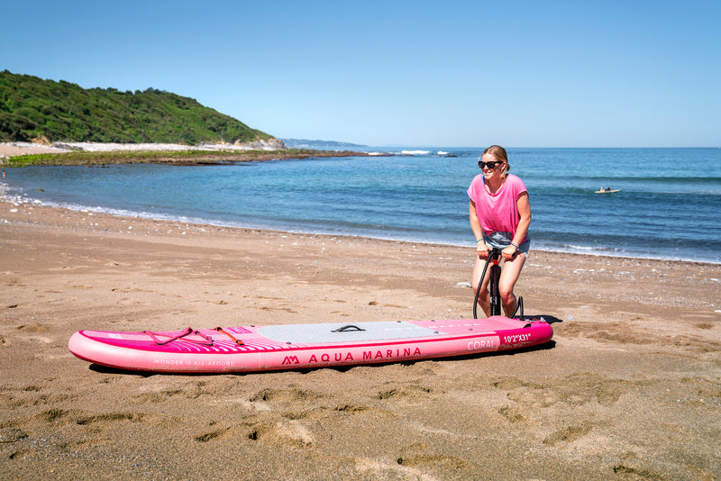 Aqua Marina CORAL RASPBERRY ADVANCE ALL-AROUND SERIES Size: 9'10" Inflatable Paddle Board