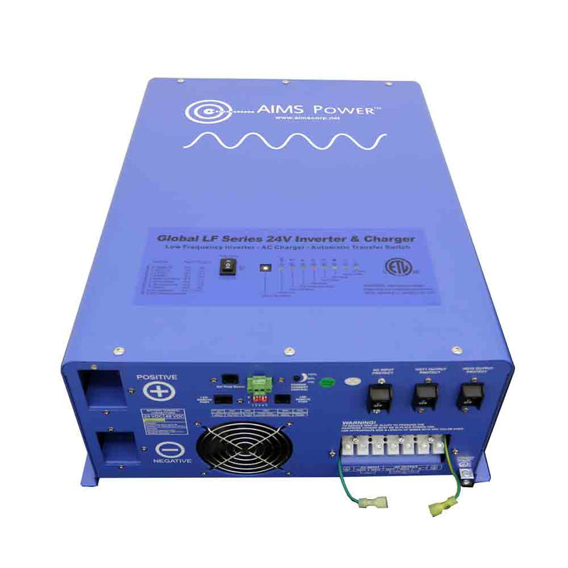 Aims Power 4000 Watt 24V Pure Sine Inverter Charger ETL Listed Top Side View