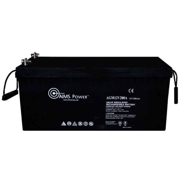 Aims Power AGM 12V 200Ah Deep Cycle Battery Heavy Duty