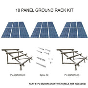 Aims Power Solar Rack Ground Mount for 190-380 Watt Solar Panels – Fits up to 18 panels