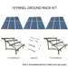 Aims Power Solar Rack Ground Mount for 190-380 Watt Solar Panels – Fits up to 18 panels
