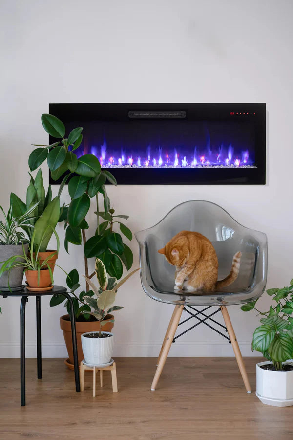 Amantii Fire & Ice Evolution Linear 36" WiFi Enabled Wall-Mounted Electric Fireplace