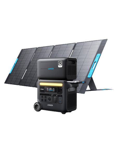 Anker SOLIX F2600 Power Station Solar Generator + Anker 760 Expansion Battery + 400W Solar Panel