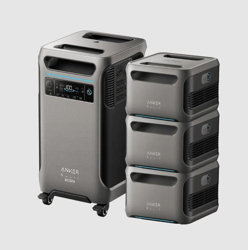 Anker SOLIX F3800 Plus Portable Power Station Solar Generator (6000W | 3840Wh) + 3 x Expansion Battery