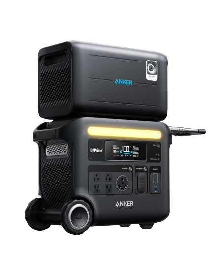 Anker SOLIX F2600 Portable Power Station Solar Generator + Anker 760 Expansion Battery