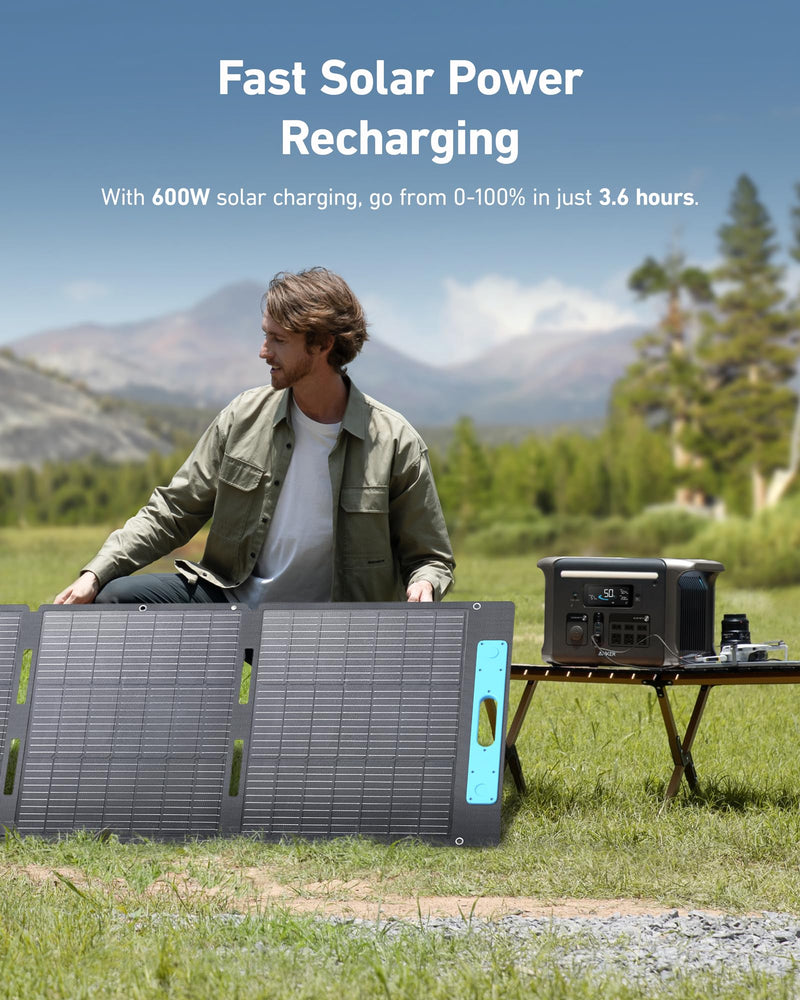 Anker SOLIX F1500 Power Station Solar Generator + 200W Solar Panel