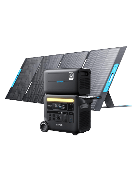 Anker SOLIX F2600 Power Station Solar Generator + Anker 760 Expansion Battery + 400W Solar Panel