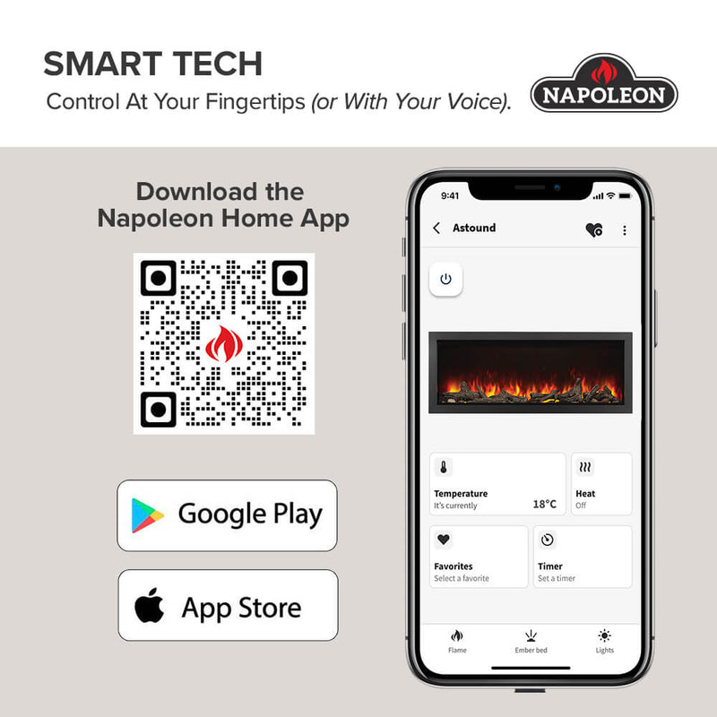 Napoleon Astound™ 74 FlexMount Electric Fireplace