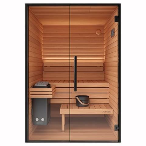 Auroom Mira S Outdoor Modular Cabin Sauna, Black | 2 Persons