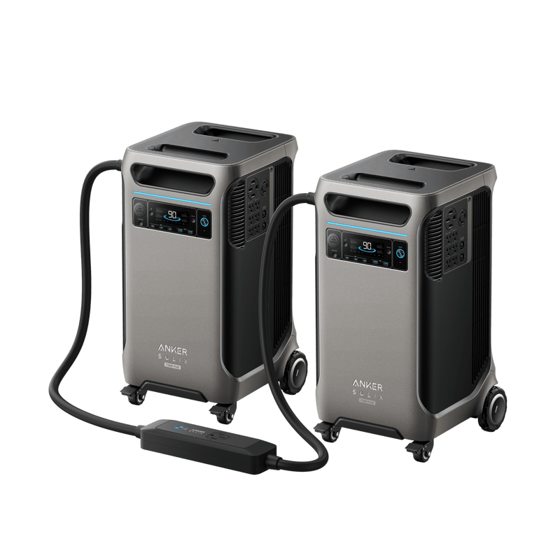 Anker SOLIX F3800 Plus Portable Power Station Solar Generator (6000W | 3840Wh) 2 pcs + Double Power Hub