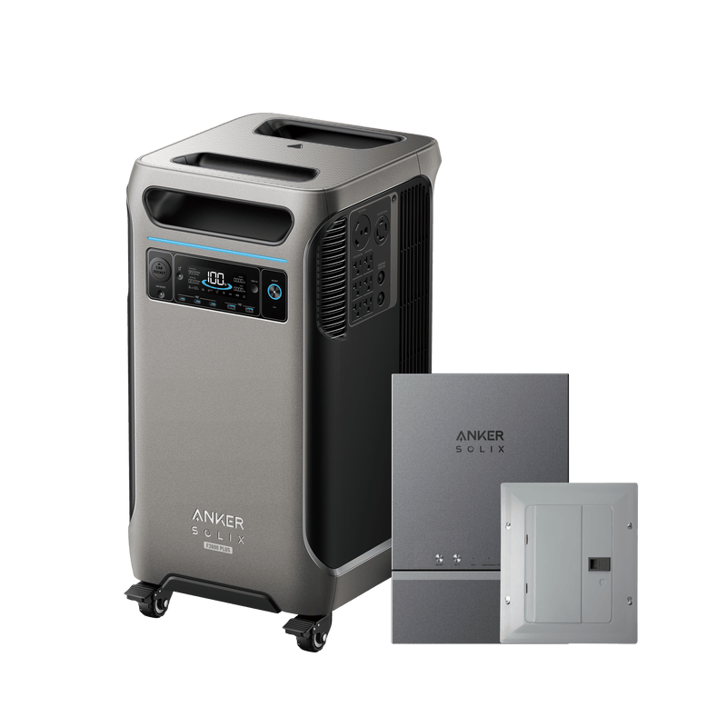 Anker SOLIX F3800 Plus Portable Power Station Solar Generator (6000W | 3840Wh) + Smart Home Power Kit