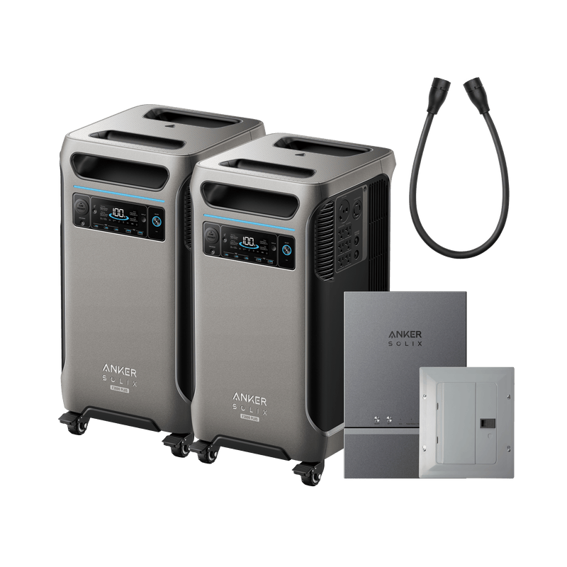 Anker SOLIX F3800 Plus Portable Power Station Solar Generator (6000W | 3840Wh) 2pcs + Smart Home Power Kit