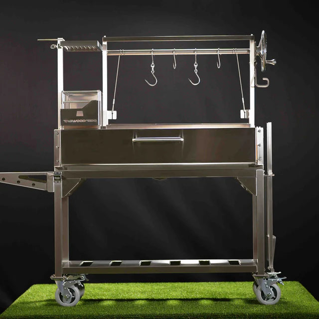 Tagwood BBQ Santa Maria Grill for Open Fire Stainless Steel 4 Grilling Surfaces with Firebox | BBQ03SS