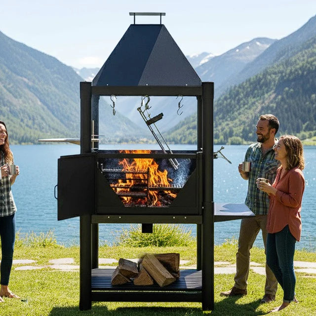 Tagwood BBQ Santa Maria Stainless Steel Grill – 360° Grilling | BBQ12SI