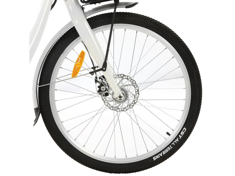 Ecotric Lark Women 26 inch City E-Bike - White