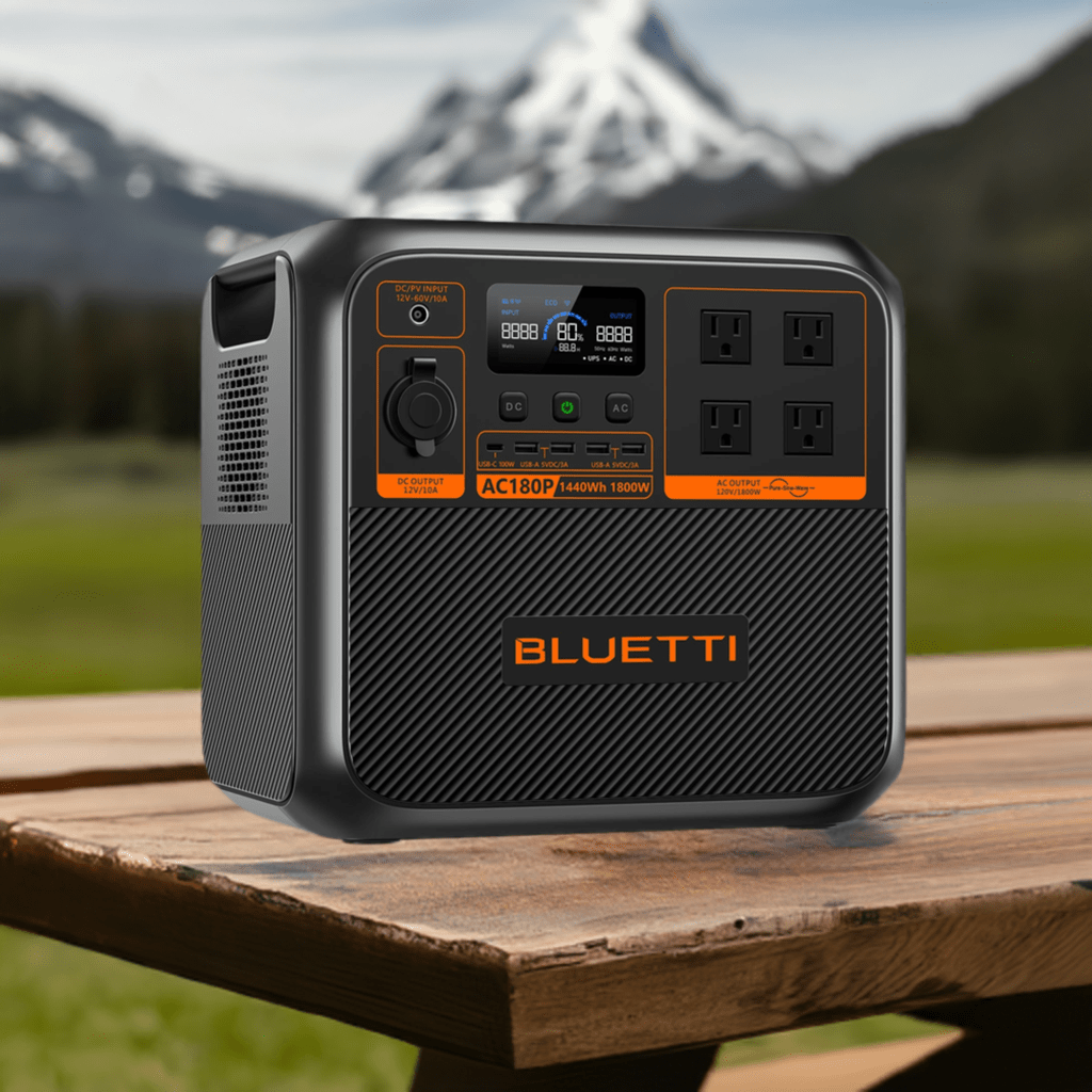 BLUETTI AC180P Portable Power Station Solar Generator — OffGrid Living