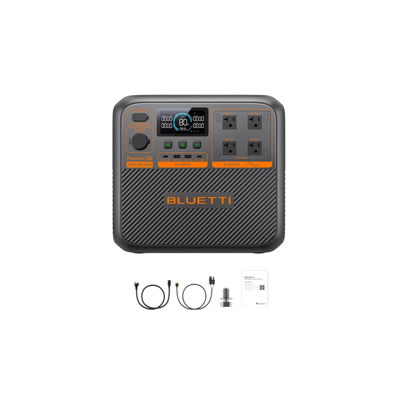 BLUETTI Premium 200 V2 Portable Power Station Solar Generator | 2073.6Wh | 3900W | 1000W Solar Input