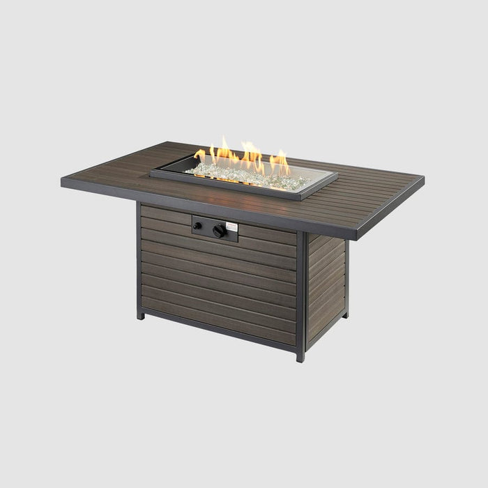 Outdoor Greatroom Brooks Rectangular Gas 50" Fire Pit Table