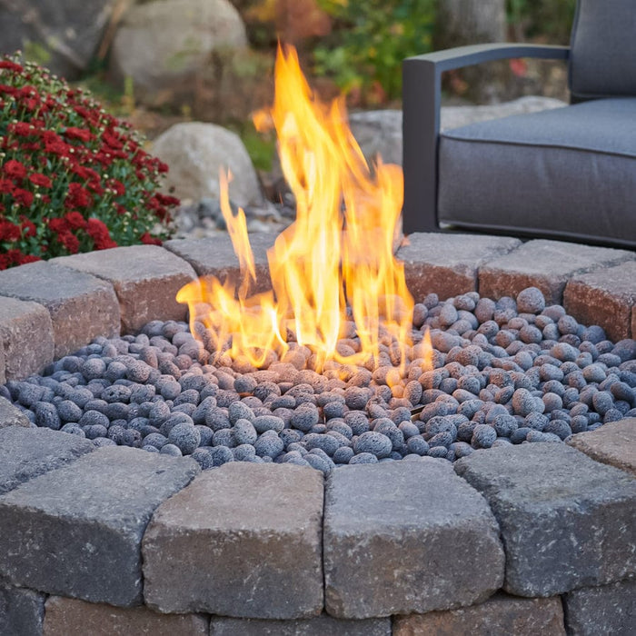 Outdoor Greatroom Bronson Block Round Gas Fire Pit