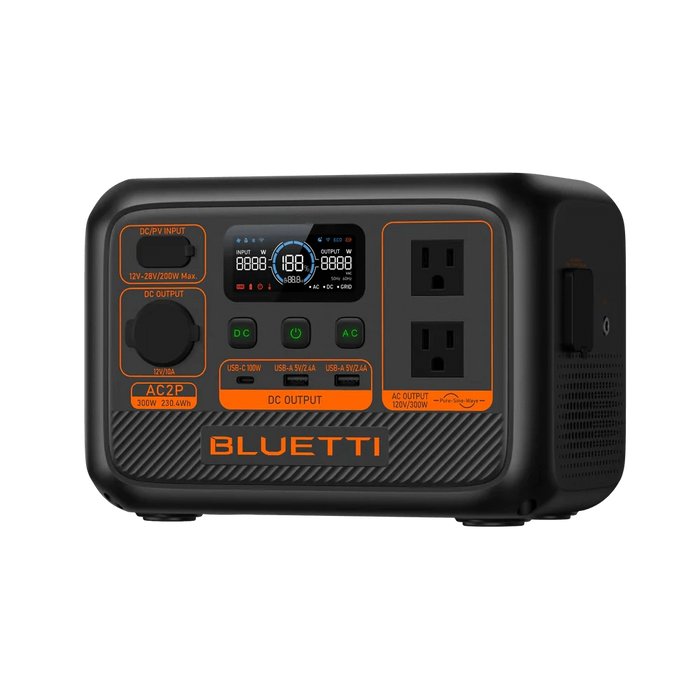 Bluetti AC2P Portable Power Station Solar Generator (300W | 230.4Wh)