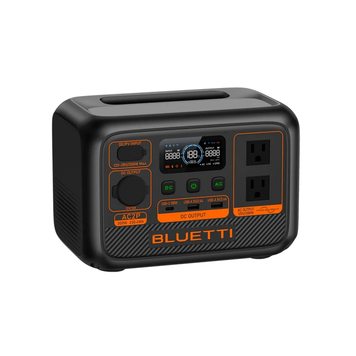 Bluetti AC2P Portable Power Station Solar Generator (300W | 230.4Wh)