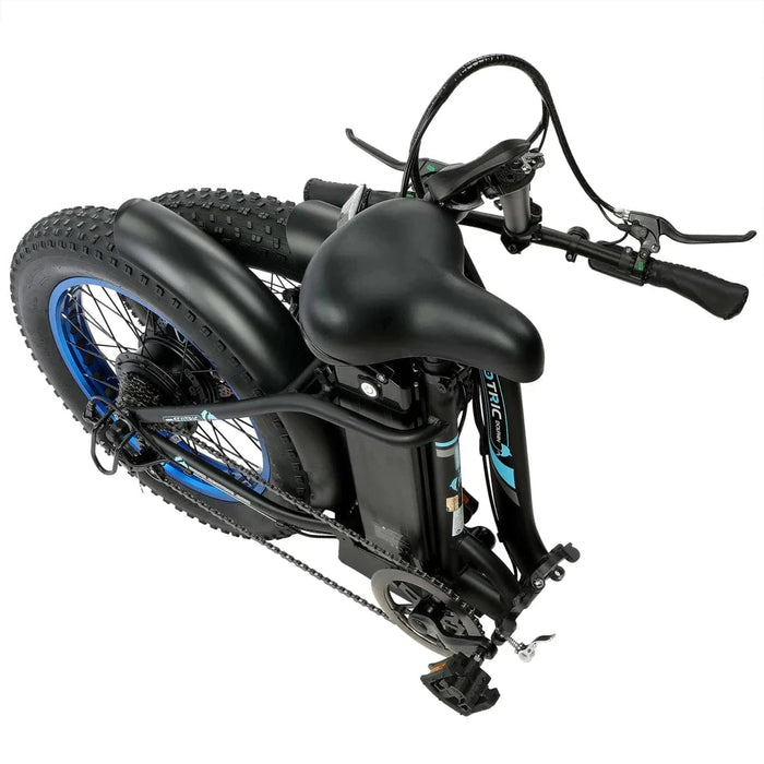 Ecotric Dolphin Fat Tire Portable and Folding Electric Bike - Black | UL Certified