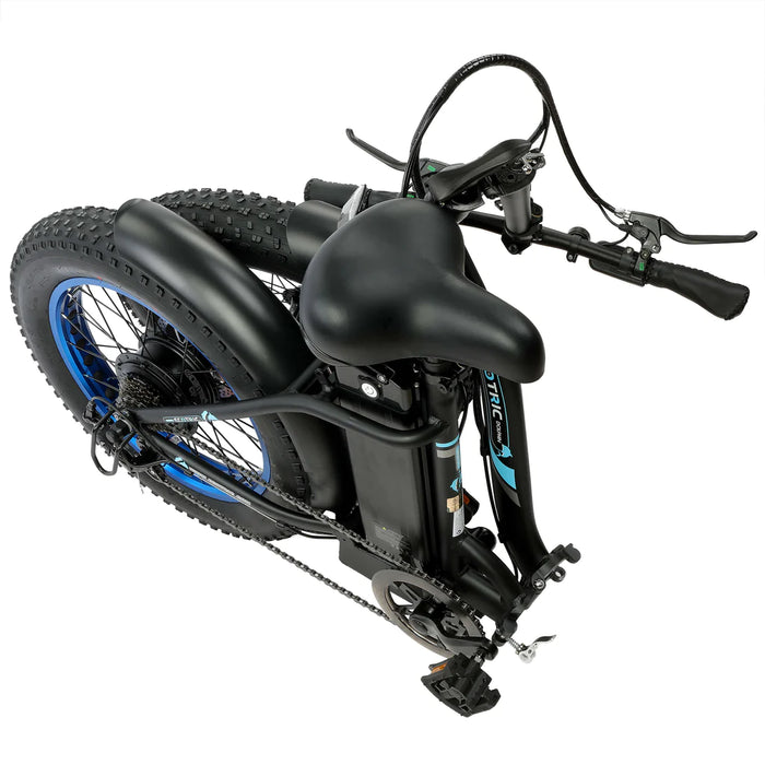 Ecotric Dolphin Fat Tire Portable and Folding Electric Bike - Black | UL Certified