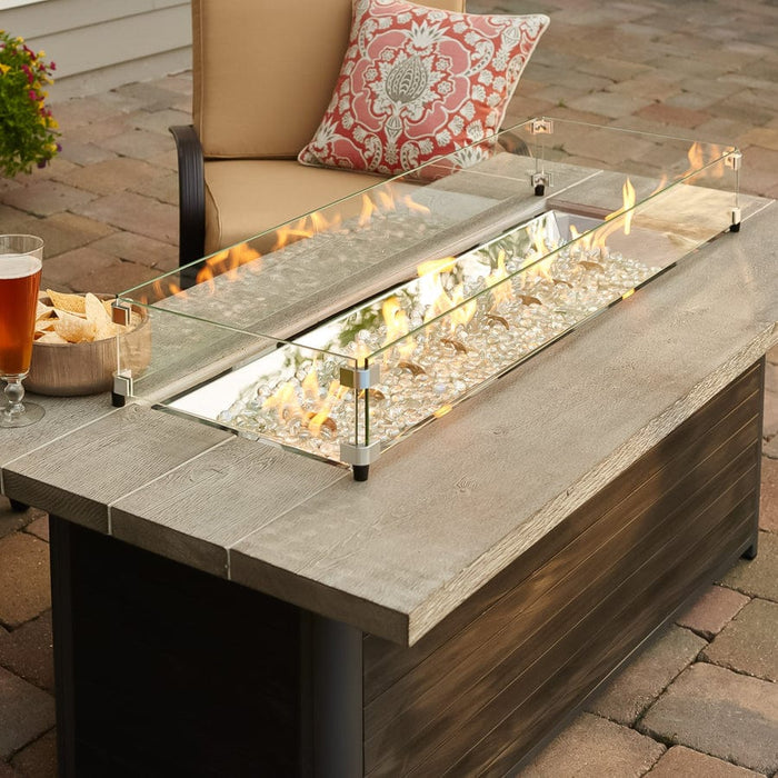 Outdoor Greatroom Cedar Ridge Linear Gas 61" Fire Pit Table