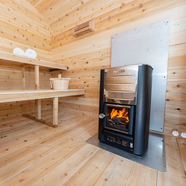 Dundalk Leisurecraft Canadian Timber Georgian Cabin Sauna with Porch | 6 Persons