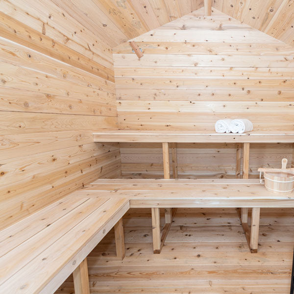 Dundalk Leisurecraft Canadian Timber Georgian Cabin Sauna with Porch | 6 Persons