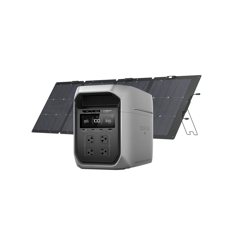 EcoFlow DELTA 3 Max Plus Series Portable Power Station Solar Generator (3000W | 2048Wh) + 220W Solar Panel