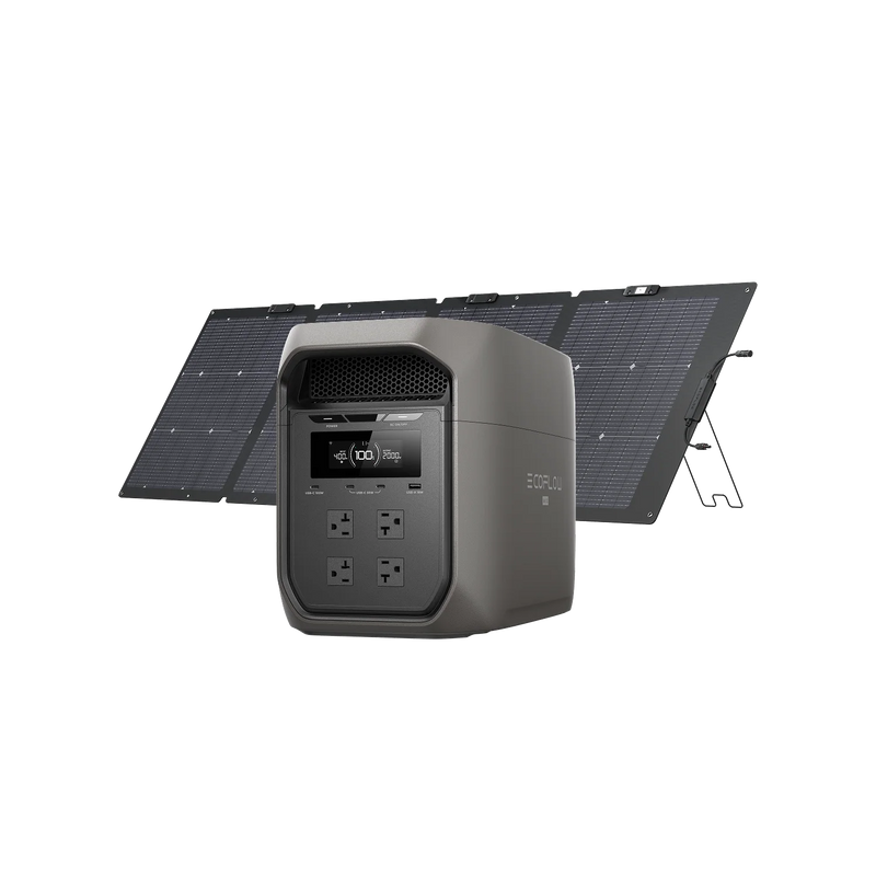 EcoFlow DELTA 3 Max Series Portable Power Station Solar Generator (2400W | 2048Wh)+ 220W Solar Panel