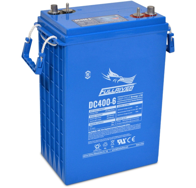 Fullriver Battery DC400-6, 6V L16 AGM Battery (415AH)