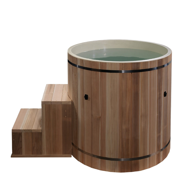 Dynamic Cold Therapy Pacific Cedar Barrel Cold Plunge - (Plastic INTERIOR) TUB ONLY | DCT-B-042-PLPC
