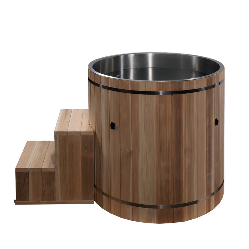 Dynamic Cold Therapy Pacific Cedar Barrel 304 Cold Plunge - (Stainless Steel INTERIOR) TUB ONLY | DCT-B-042-SSPC