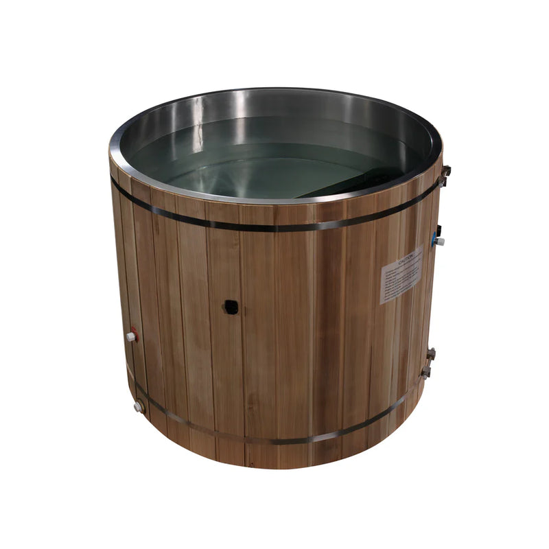Dynamic Cold Therapy Pacific Cedar Barrel 316 Cold Plunge - (Stainless Steel INTERIOR) TUB ONLY | DCT-B-042-USSPC
