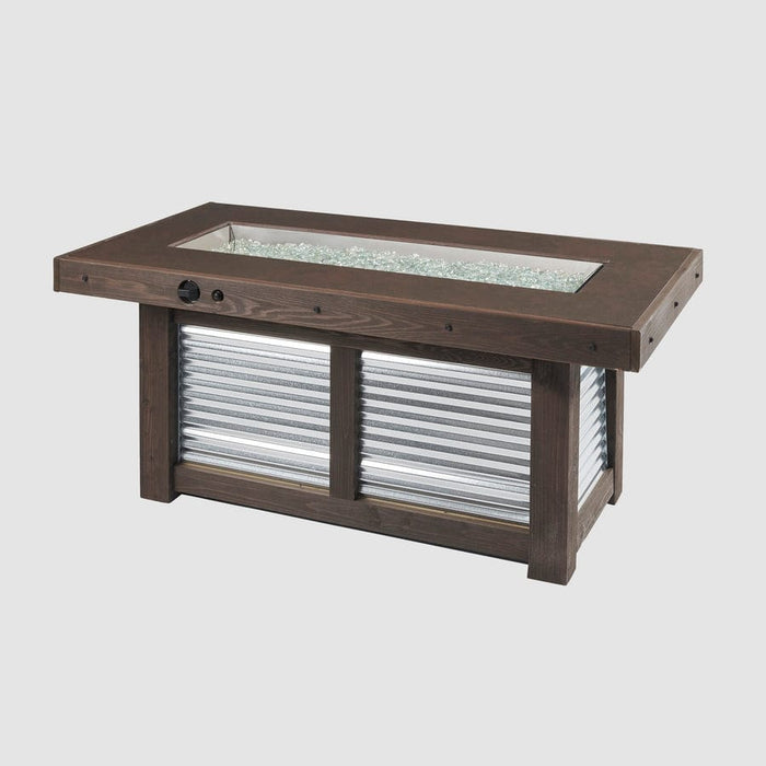 Outdoor Greatroom Denali Brew Linear Gas 56" Fire Pit Table
