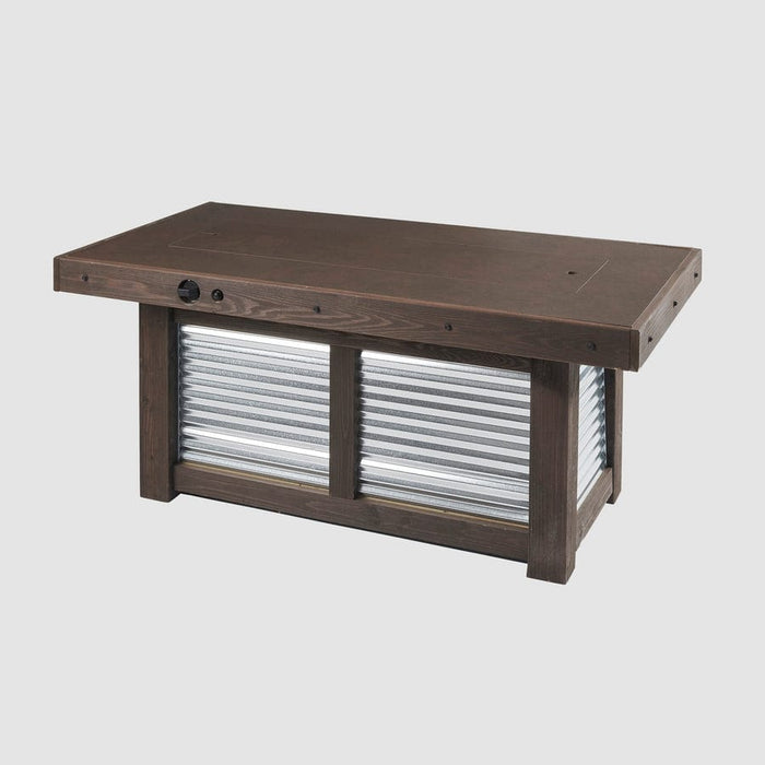 Outdoor Greatroom Denali Brew Linear Gas 56" Fire Pit Table