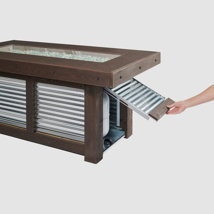 Outdoor Greatroom Denali Brew Linear Gas 56" Fire Pit Table