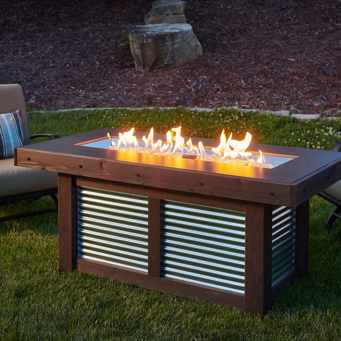 Outdoor Greatroom Denali Brew Linear Gas 56" Fire Pit Table