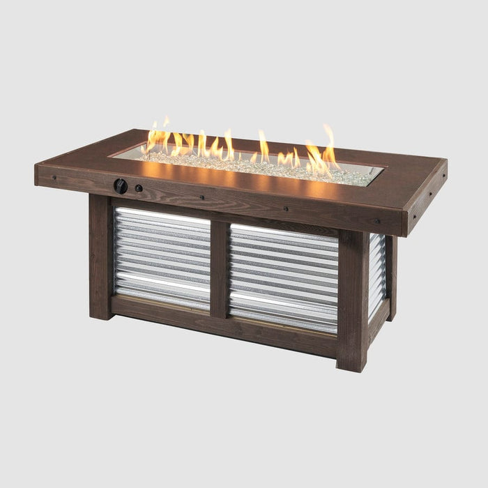Outdoor Greatroom Denali Brew Linear Gas 56" Fire Pit Table