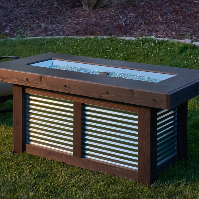 Outdoor Greatroom Denali Brew Linear Gas 56" Fire Pit Table