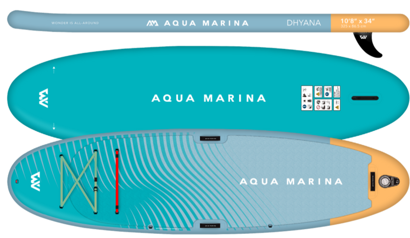 Aqua Marina DHYANA FITNESS SERIES Size 10'6" Inflatable Paddle Board