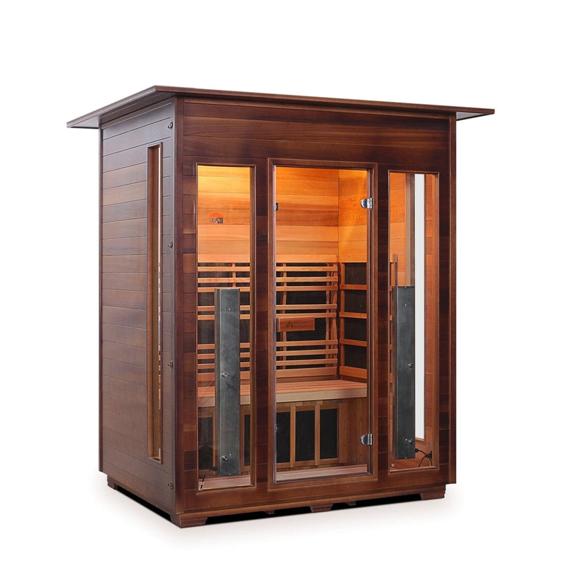 Enlighten InfraNature Duet Diamond 3 Hybrid Infrared/Traditional Indoor Sauna | 3 Persons