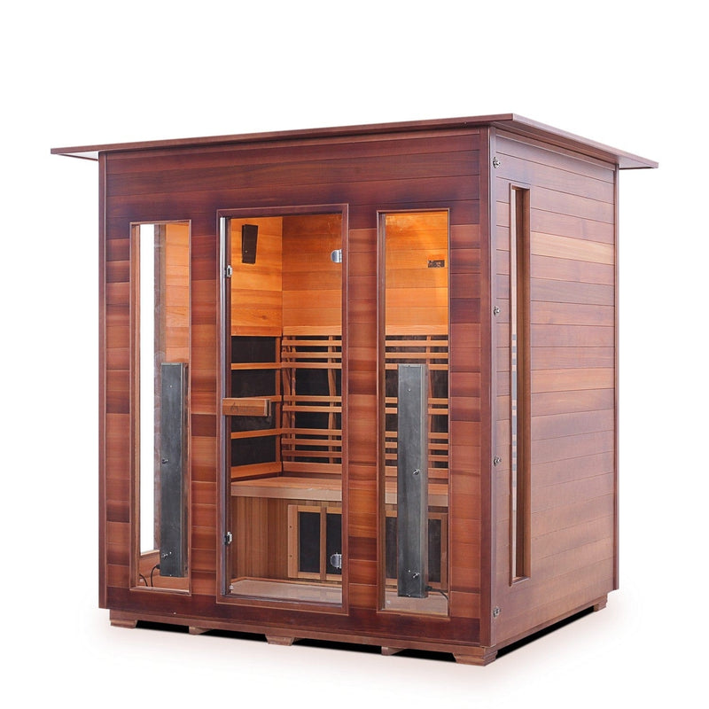 Enlighten InfraNature Duet Diamond 4 Hybrid Infrared/Traditional Indoor Sauna | 4 Persons