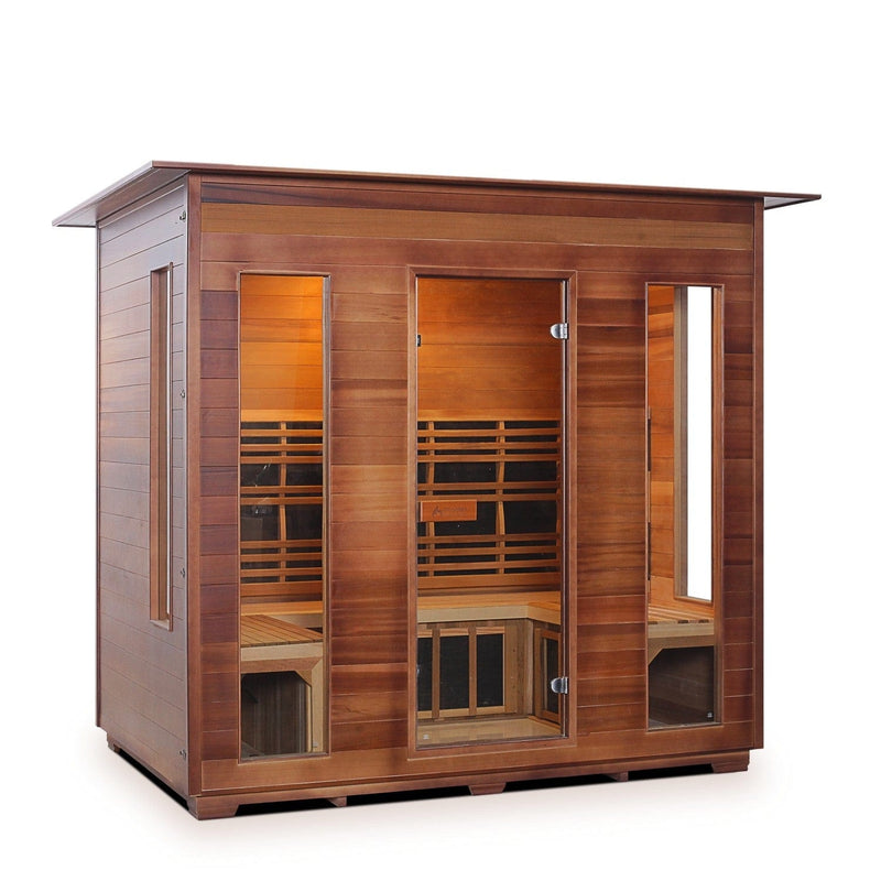 Enlighten InfraNature Duet Diamond 5 Hybrid Infrared/Traditional Indoor Sauna | 5 Persons