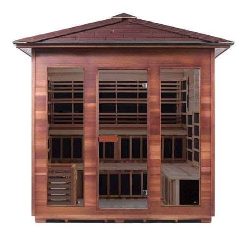 Enlighten InfraNature Duet Diamond 8 Hybrid Infrared/Traditional Outdoor Sauna | 8 Persons