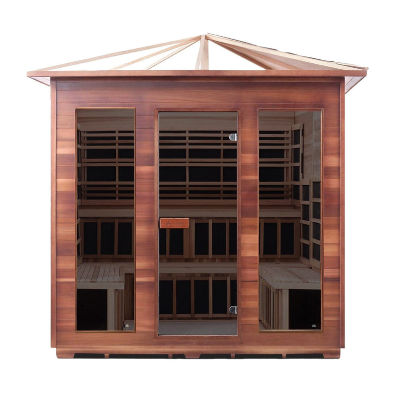 Enlighten InfraNature Duet Diamond 8 Hybrid Infrared/Traditional Outdoor Sauna | 8 Persons